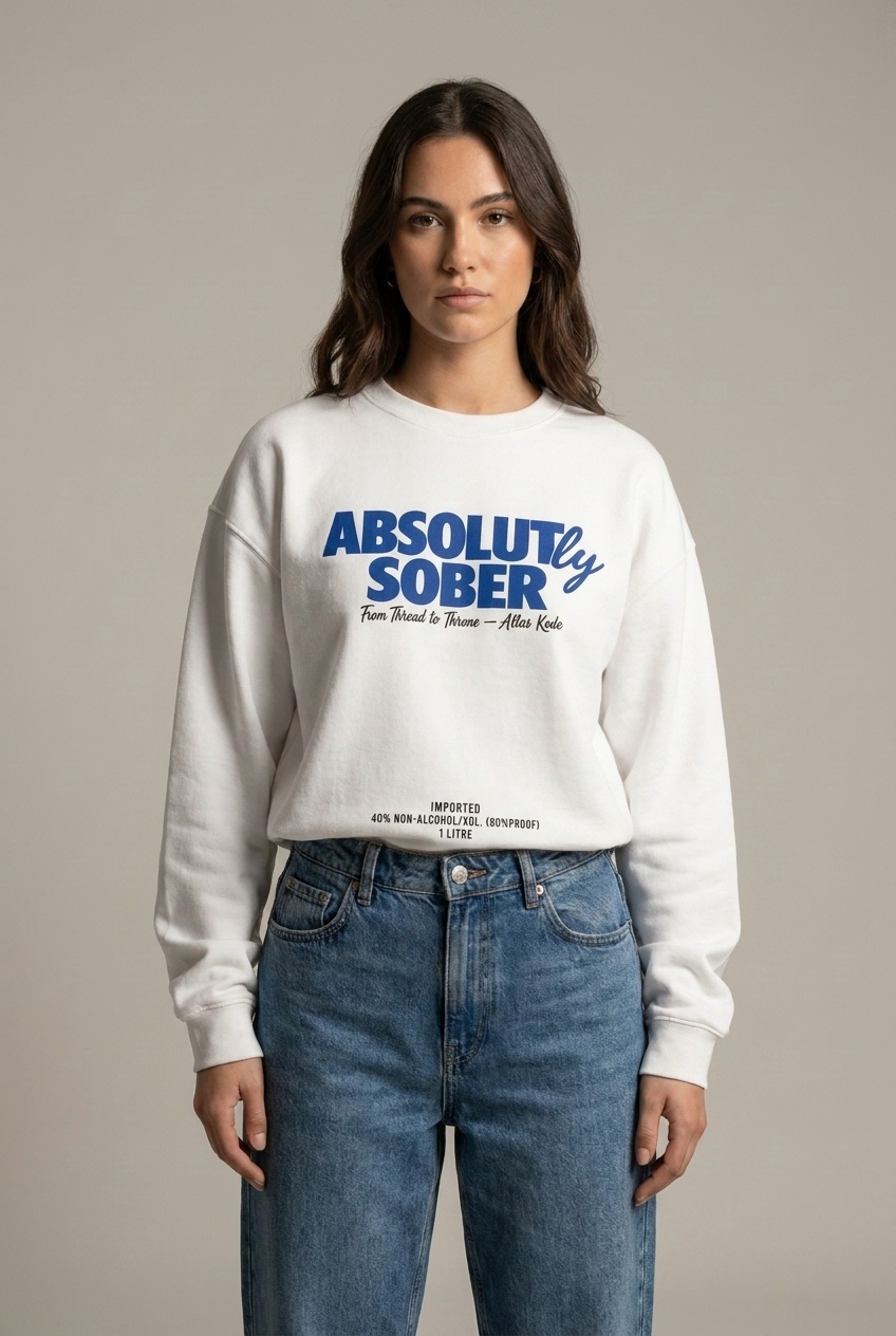 Unisex Absolutly Sober Oversized Sweatshirt