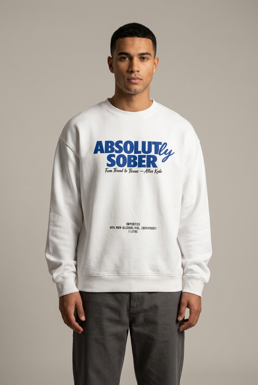 Unisex Absolutly Sober Oversized Sweatshirt