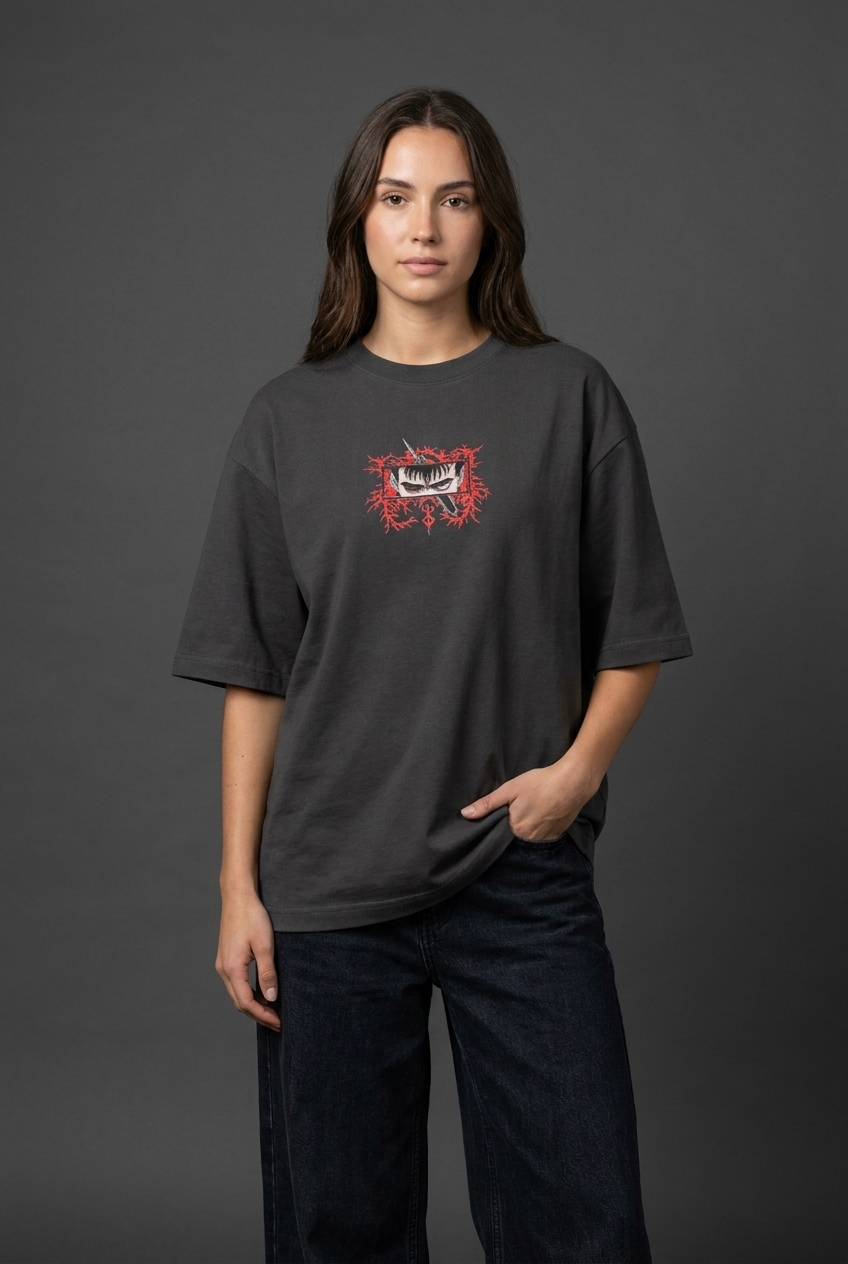 Unisex Berserk Guts Eyes Oversized Standard T-Shirt