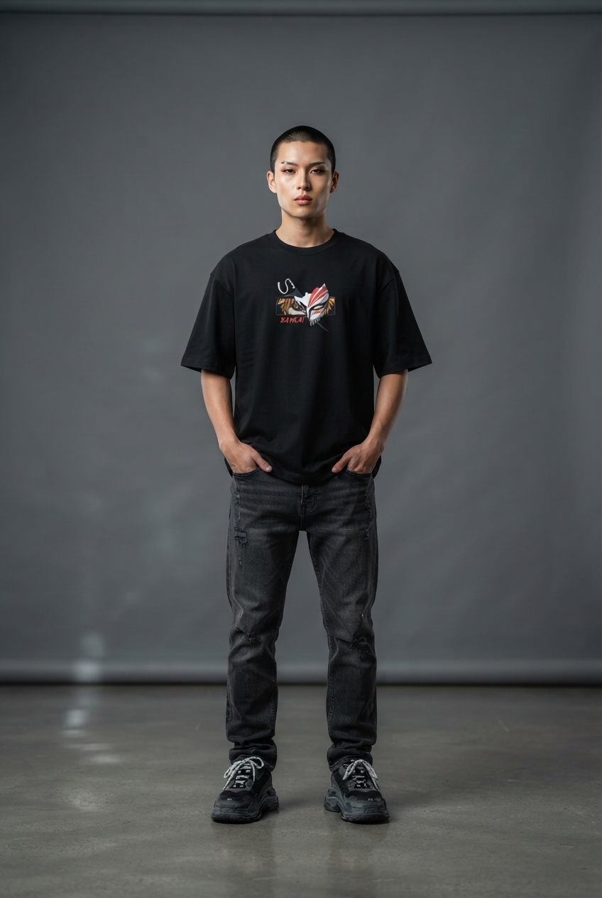 Unisex Bleach Ichigo Zangetsu Oversized Heavy Tee