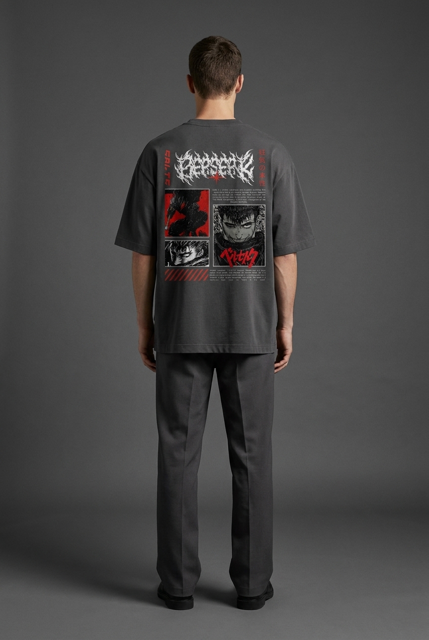 Unisex Berserk Guts Eyes Oversized Standard T-Shirt